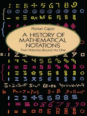 cover image of A History of Mathematical Notations